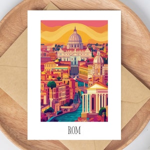 Carte postale/affiche ROME moderne | différents formats | idéal comme souvenir de voyage ou cadeau pour les voyageurs et les collectionneurs de cartes|0126