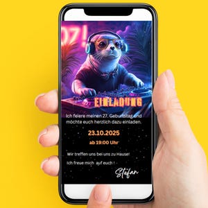 Digitale Einladung Geburtstagsparty, Sommerparty, Geburtstag oder zum Grillen, Ecard | E001