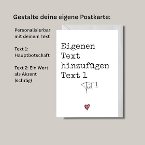Personalized postcard with your own message | Custom message card | Individual greeting card | Personalized gift idea | DIN A6 | 0350
