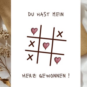 Lieblingsmensch Karte |  Du hast mein Herz gewonnen | Geschenk für Partner | Geschenk für Lieblingsmenschen | 0147