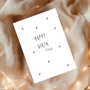 Hart verjaardagskaart | Cadeau | Wenskaart| gelukkige verjaardag voor je favoriete persoon | Gelukkige verjaardag verjaardagskaart | 0154