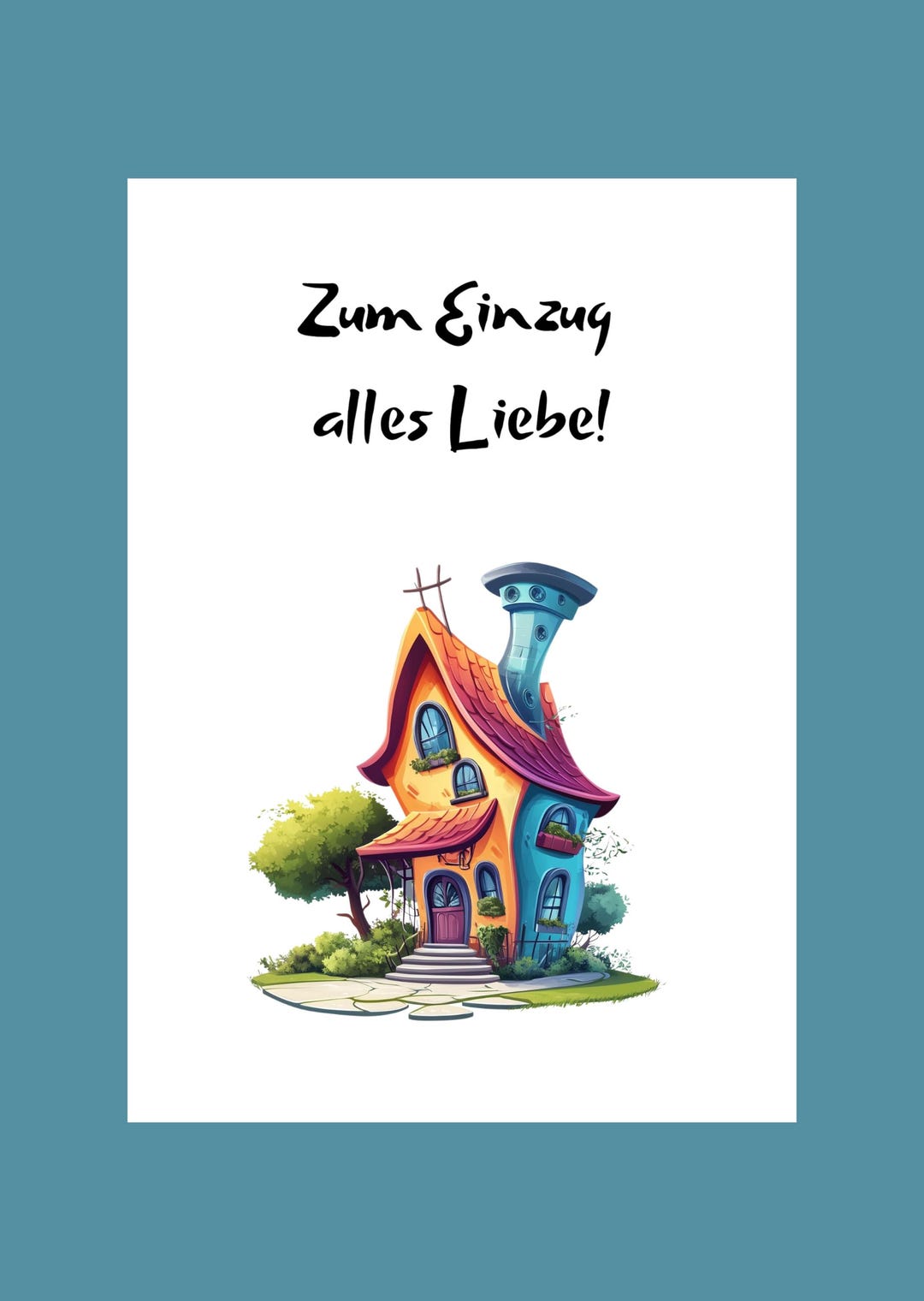 Postkarte zum Einzug | Einzugsgeschenk | Umzugskarte | neue Wohnung ...