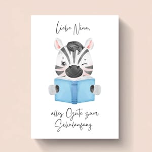 Cartão de Matrícula "Feliz Primeiro Dia de Aula" | Personalizável | Engraçado – Cartão de Saudações para o Primeiro Dia de Aula | Ideia para Escola e Presente | 0235