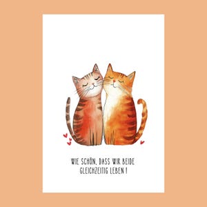 Biglietto di auguri per San Valentino | Regalo per il partner | Regalo per le persone a te più care | Com'è meraviglioso che viviamo entrambi nello stesso periodo! | 0171