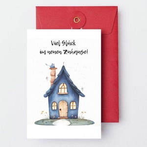 Housewarming wenskaart – aquarelpapier, met of zonder envelop voor uw nieuwe huis |  0022