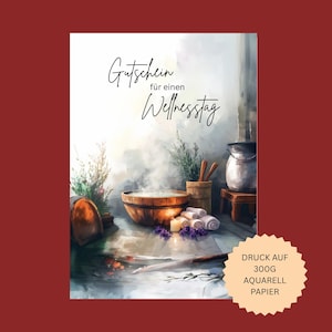 Wellness voucher | Pure relaxation | Gift idea | Spa day card | Self-care | Relaxation | Voucher template | 0087