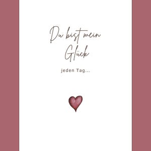 Valentinstag Karte |  Du bist mein Glück | Grußkarte zum Valentinstag | Geschenk für Partner | Geschenk für Lieblingsmenschen | 0145