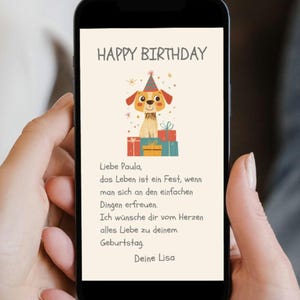 Digitaler Gruss zum Geburtstag | Geburtstagswünsche zum Versenden per WhatsApp