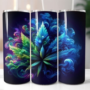 Marijuana Leaf Tumbler Wrap - 20oz Skinny Tumbler Sublimation Straight Design - Marijuana Tumbler Wrap - Digital Download