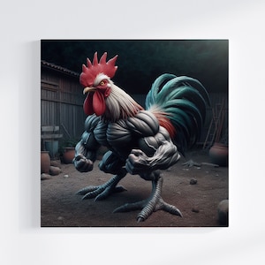 Joe The Ybor Rooster - Printable Wall Art - Bird Art - Rooster Art - Bird Wall Art - Digital Art - Rooster Wall Art - Digital Download