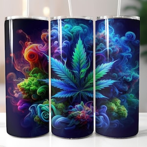 Marijuana Leaf Tumbler Wrap - 20oz Skinny Tumbler Sublimation Straight Design - Marijuana Tumbler Wrap - Digital Download