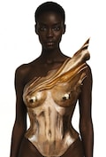 Handmade Golden Armor Corset Bustier, Cosplay Fashion product logo
