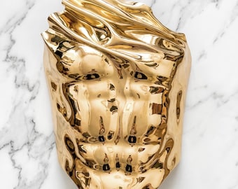 White metallic look corset for man, futuristic Halloween male breastplate, warrior outfit