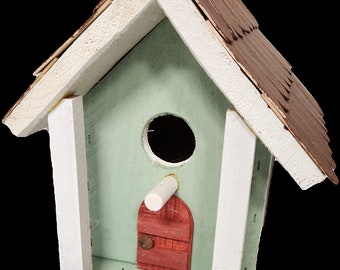 Green Shingled Birdhouse