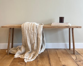 Rustic bench, skinny bench, hallway bench wood, minimalist bench, plant bench, Scandinavian furniture. 'The Tove Bench'