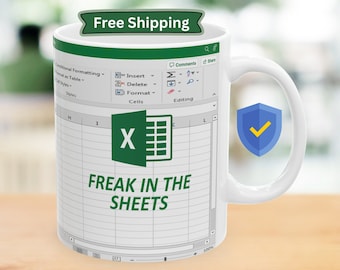 Funny Excel Mug, Ideal Gift for Accountants, Data Analysts, and CPA&#39;s. Perfect for Coworkers, Funny Coffee Cup, Christmas & Birthday Gifts