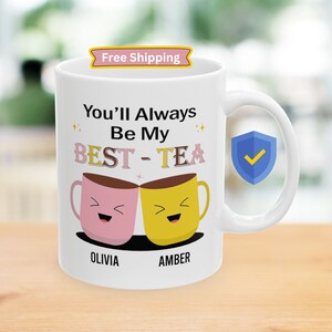 Aangepaste mok beste vriend, cadeau beste vriend, mok beste vriend vriendschap, mok BFF, kerstcadeau, mok lange afstand vrienden, keramische mok