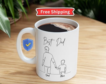 Personalized Best Dad Ever Mug, Father's Day Gift
