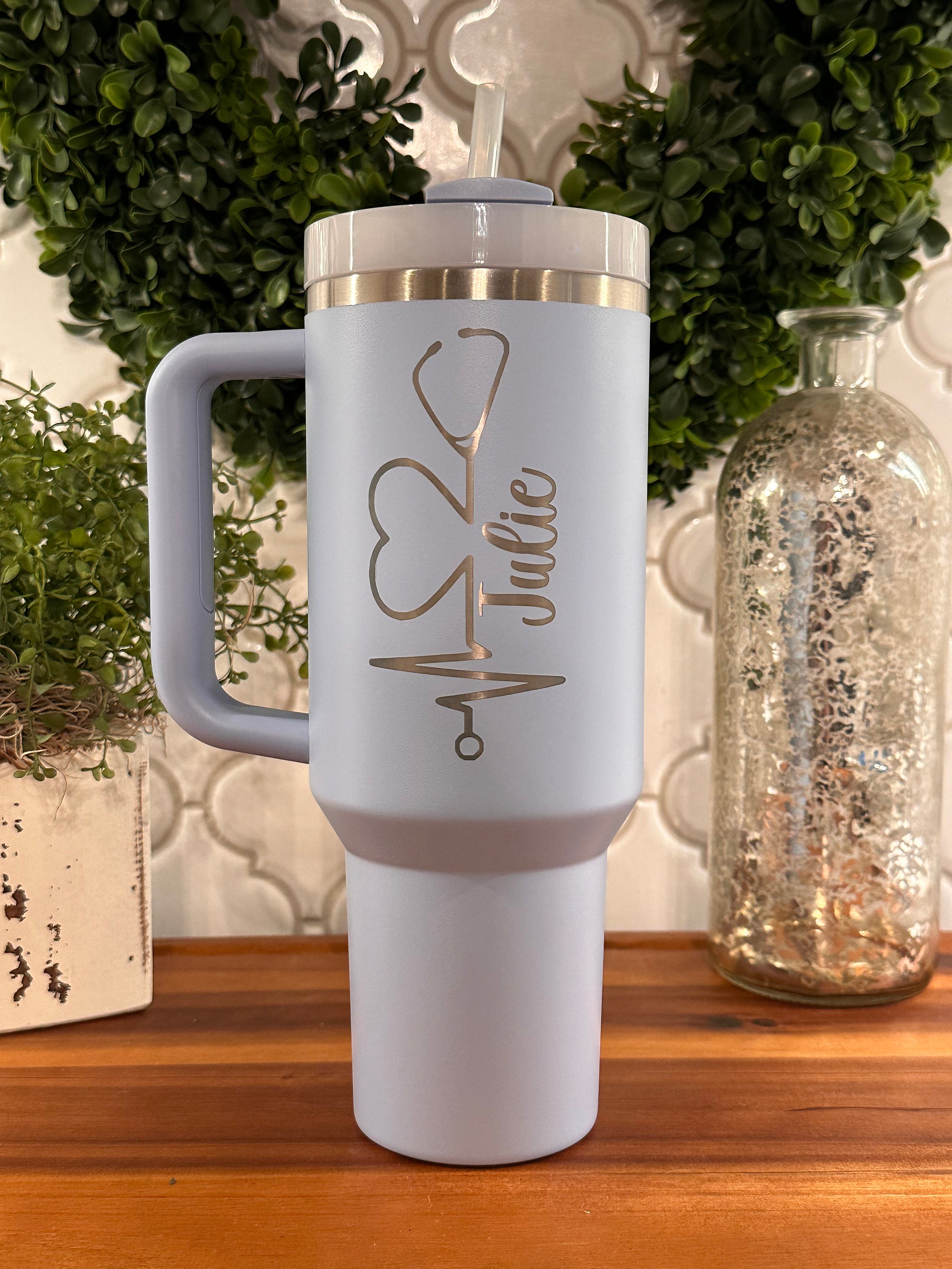 40oz Engraved Personalized Nurse Nursing Stanley Tumbler With