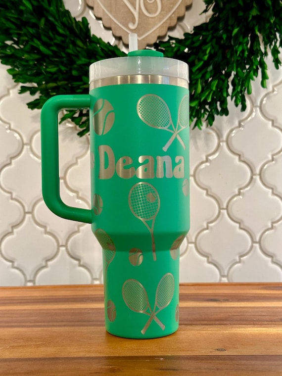 40oz Engraved Tennis Stanley Tumbler - Etsy