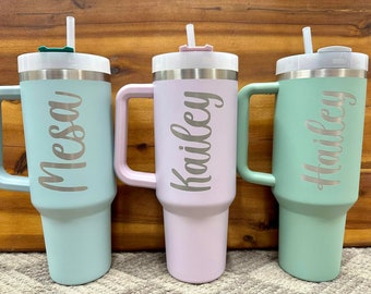 40oz Engraved Personalized Stanley Tumbler with Name