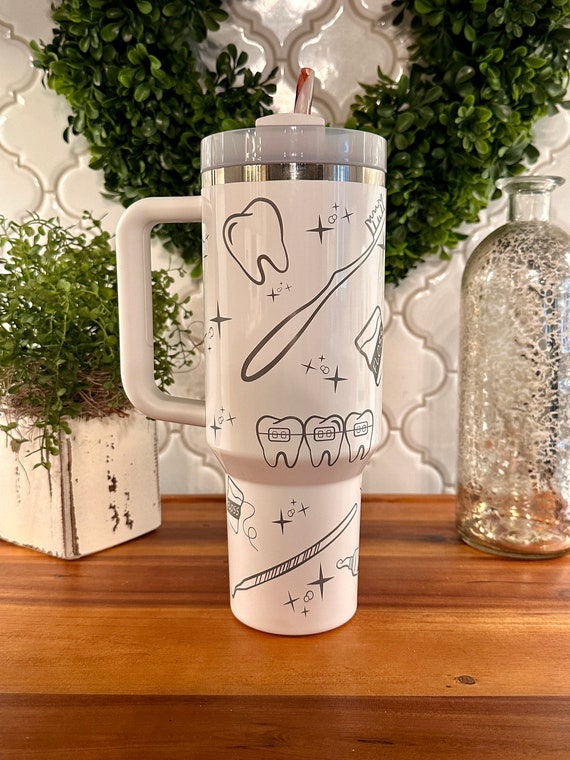 40oz Stanley Tumbler With Dental/dentist Theme - Etsy