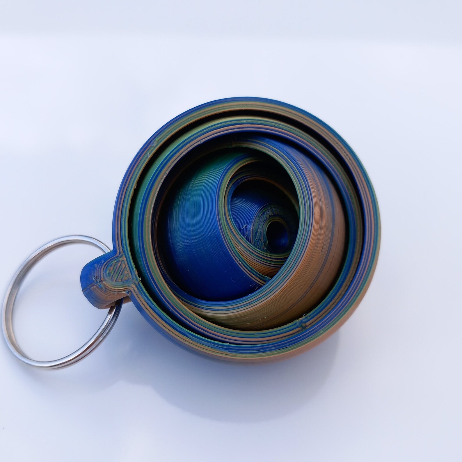 Gyroscopic Keychain Gyroscopic 3d Printed Fidget, Sensory Spinner, Keyring, ASMR Keychain ...