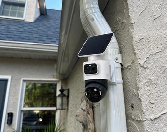 Corner Downspout Mount for Eufy Cameras - No-Drill Rubber Outdoor Security Camera Mount