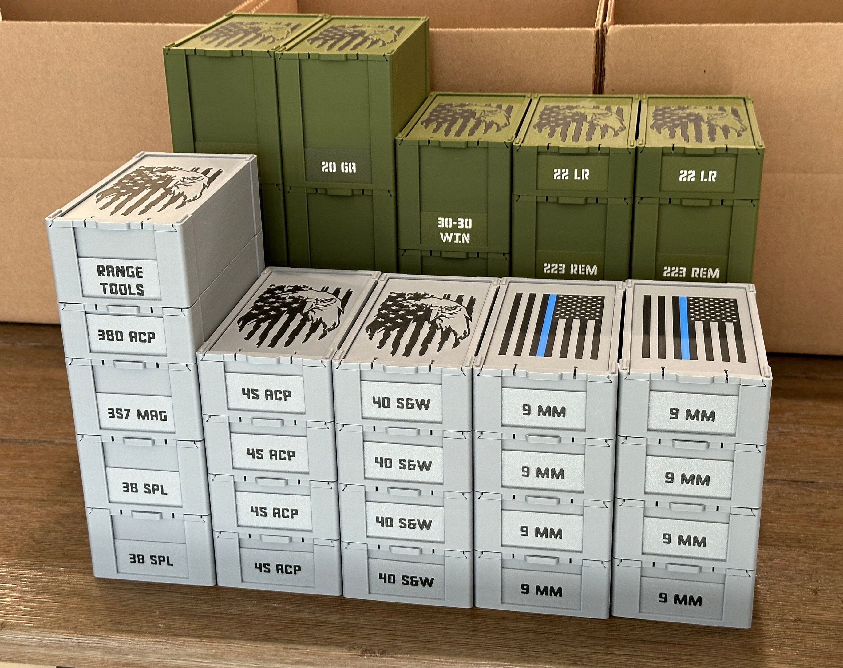 Stacking Ammo Box USA Eagle Etsy