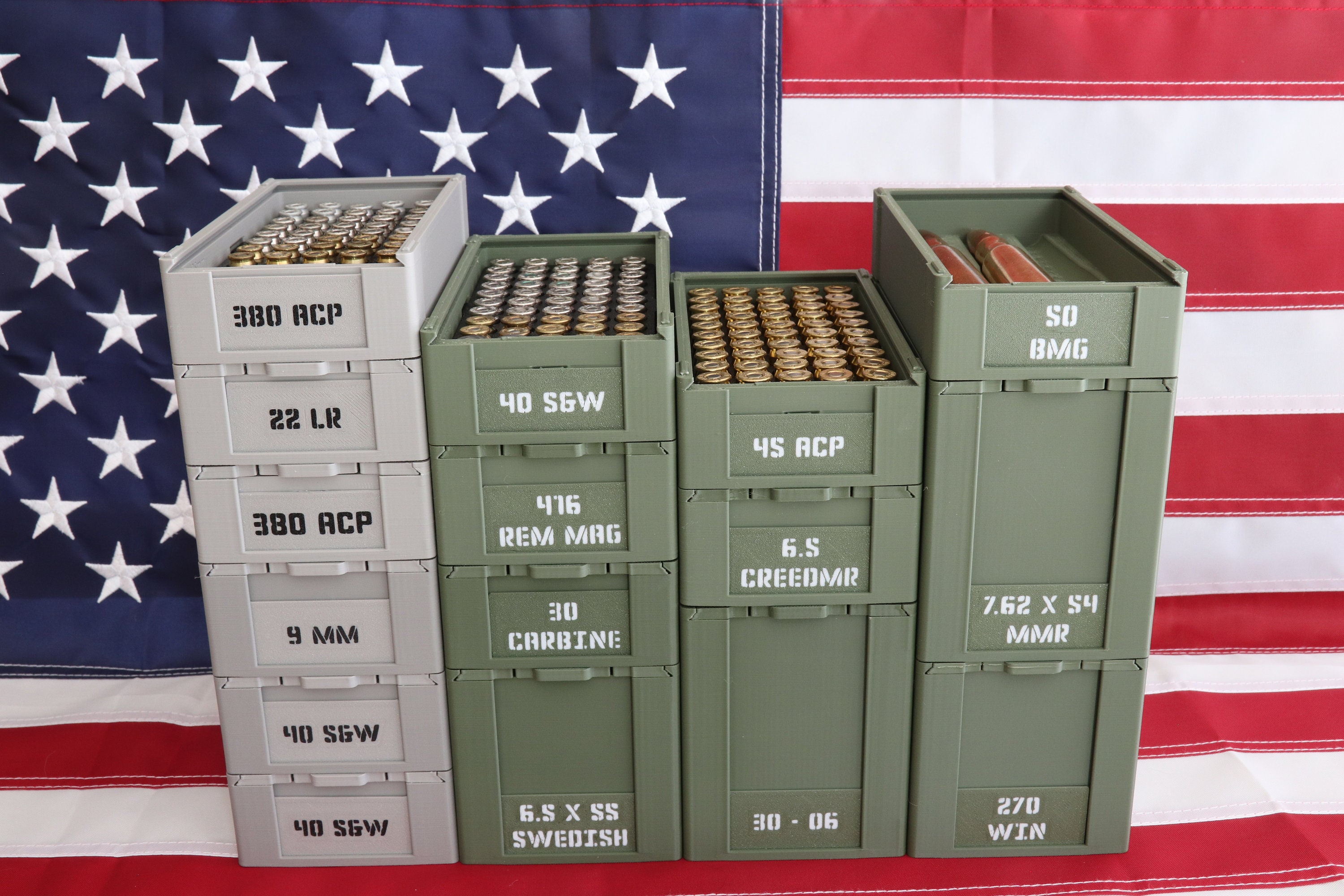 Stacking Ammo Box USA Eagle Etsy