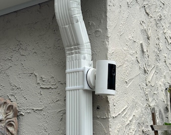 Side Downspout Mount for RING Camera - No-Drill Rubber Outdoor Security Camera Mount