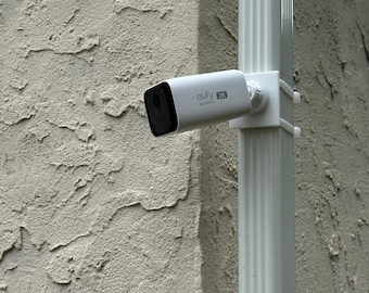Side Downspout Mount for Eufy Cameras - No-Drill Rubber Outdoor Security Camera Mount