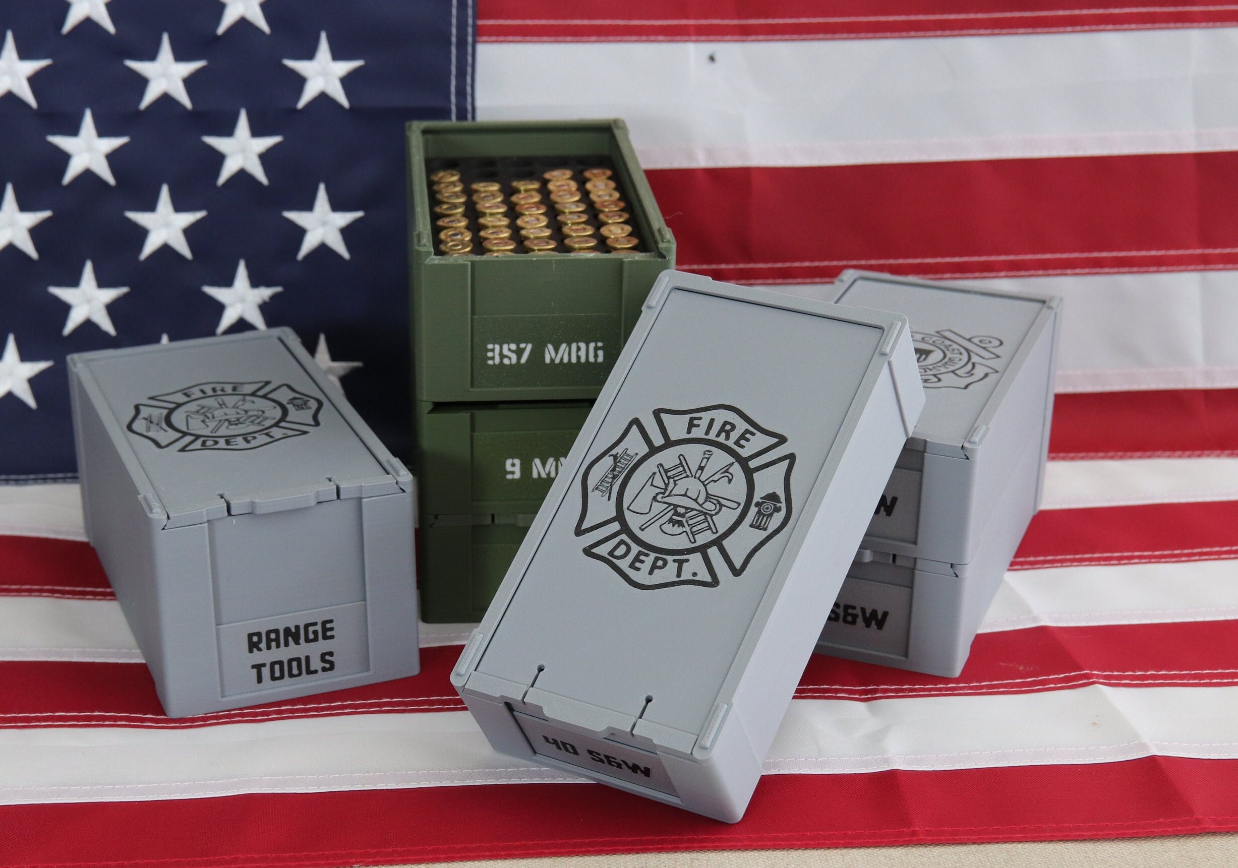 Stacking Ammo Box Fire Department Etsy