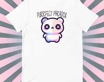 Weirdcore Pastel Goth Cat T-Shirt: Purrfect Paradox