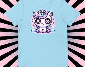 Pastel Goth Unicorn T-Shirt, Creepy Tee