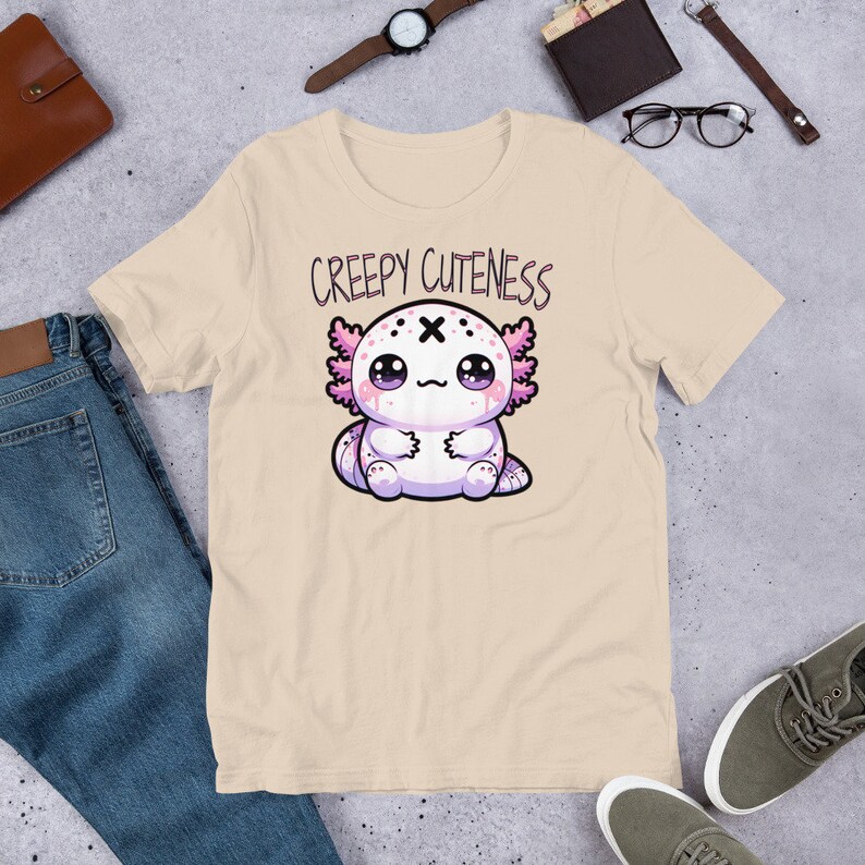 Weirdcore Pastel Goth Grunge Cute Axolotl Shirt Creepy Cuteness T-Shirt Weird Stuff Oddcore Tee