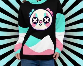 Clowncore Clown Hoodie Y2K Grunge Unisex Pastel Goth Long Sleeve Kidcore Hoodie