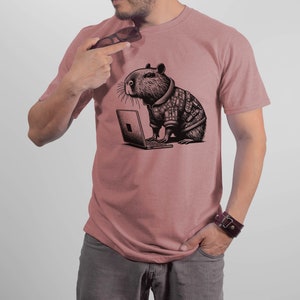 Capybara Shirt Cyber Goth Cyberpunk Shirt Techwear Whimsigoth Clothing Y2K Shirt Wierdcore T-Shirt