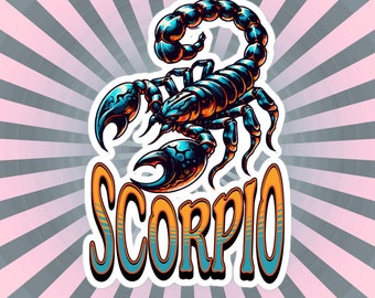 Adesivo in vinile con segno zodiacale Scorpione, segno oroscopo