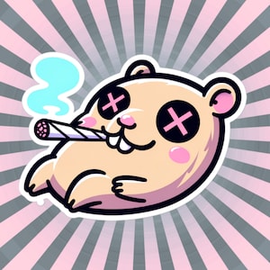 Weirdcore パステル ゴス グランジ トリッピー カピバラ ビニール ステッカー Capybara Oddcore 防水ステッカー、奇妙なもの ユニークなギフト