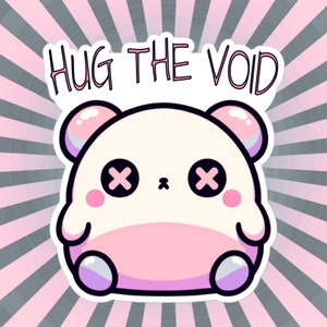 ウィアードコア パステルゴス グランジ キュート チャビーベア ステッカー Hug The Void ビニール 防水ステッカー ウィアードスタッフ オッドコア ギフト