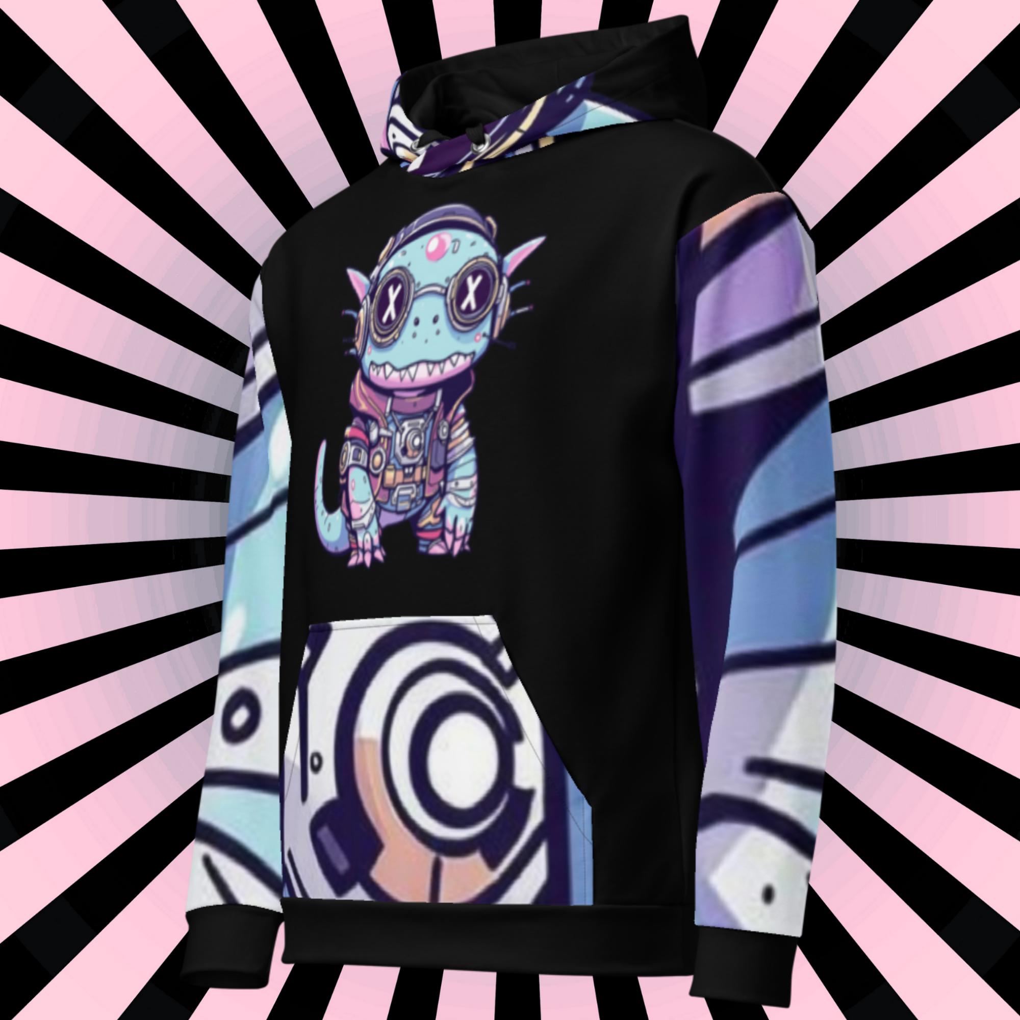 Weirdcore Y2K Grunge Warcore Axolotl Punkrock Hoodie - Etsy