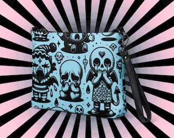 Cartera de piel sintética de Crybaby Demons: estilo gótico pastel