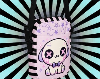 Pastel Goth Puppy Crossbody Bag – Kawaii Emo Shoulder Purse