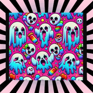 Blanket Y2k Grunge Horror Candy Gore Throw Blanket Clowncore Weirdcore Neon Goth Halloween Spooky Decor