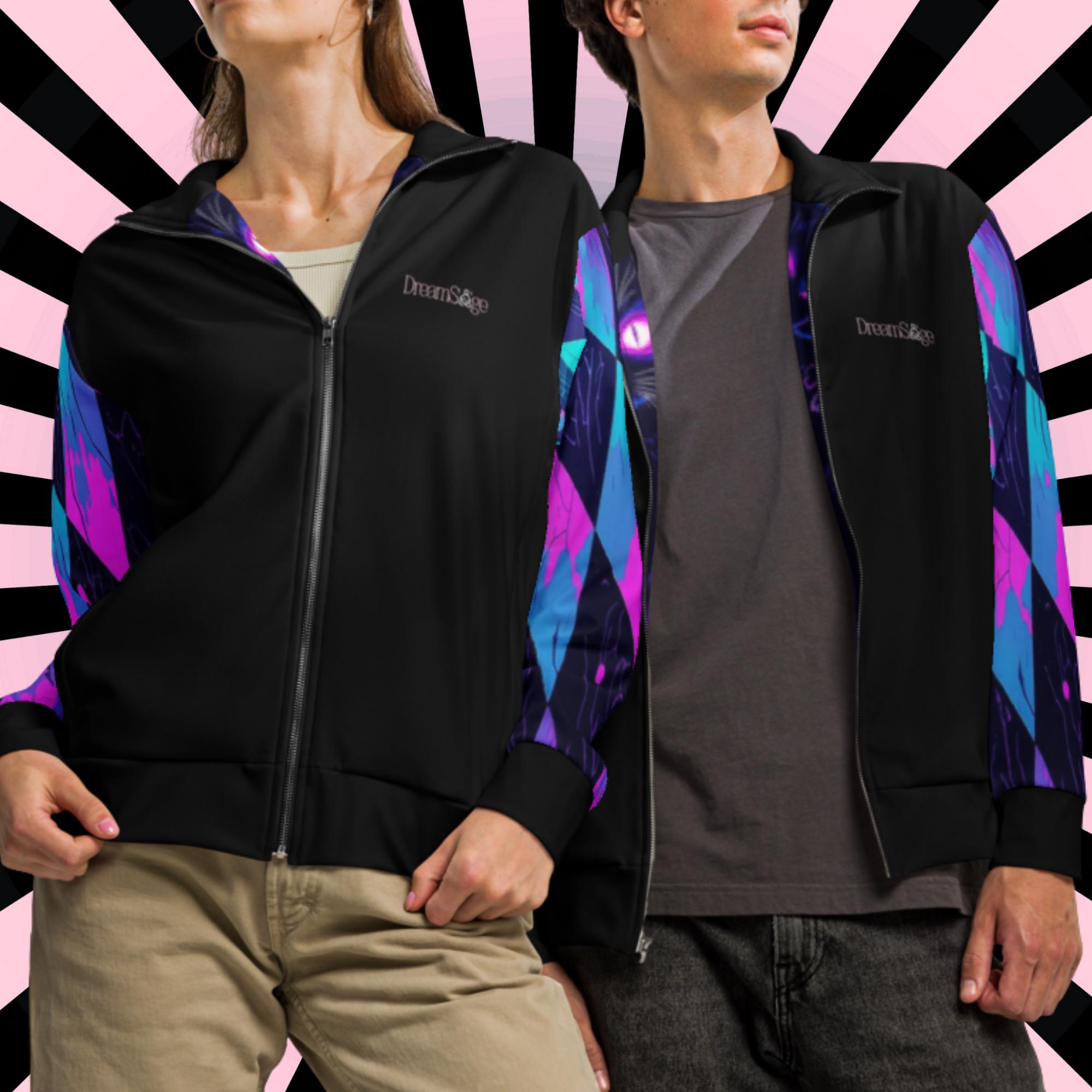 Trippy Disco Neon Goth Weirdcore Kitty Cat Unisex Grunge Y2K Track 