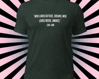 Carl Jung Quote Shirt Unleash Mind Inspirerend T-shirt voor ondernemers Filosofisch cadeau