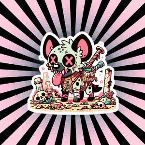 ウィアードコア ゴア ゾンビ ハイエナ グランジ 防水ビニールステッカー