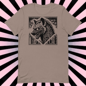 Beängstigend gruselige Hyäne T-Shirt Gothic Grunge Weirdcore T-Shirt