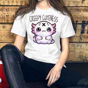 Weirdcore Pastel Goth Grunge Cute Axolotl Shirt Creepy Cuteness T-Shirt Weird Stuff Oddcore Tee